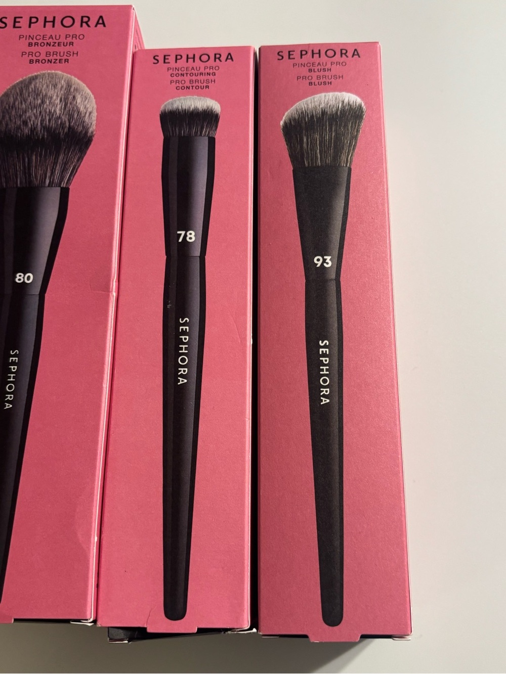 6 Sephora Pro Brush Set 2 foundation 1contour 1blush 1bronzer 1powder 1eyeshadow - Picture 5 of 6